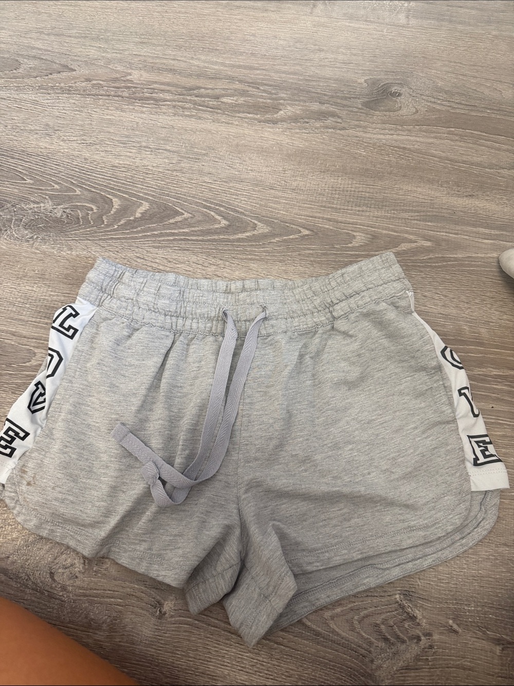 Women's Light Gray Athletic Lounge Shorts - Drawstring